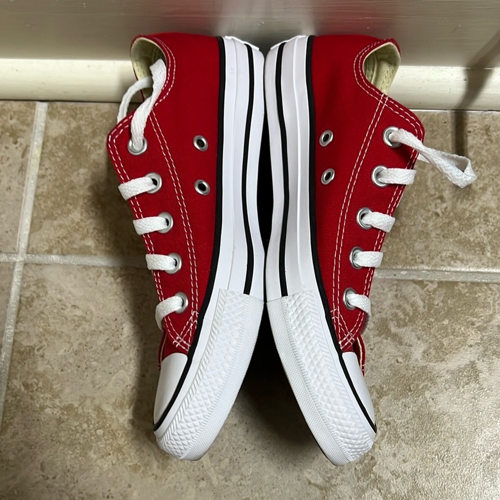Converse - Red Canvas Sneakers - Picture 3 of 5
